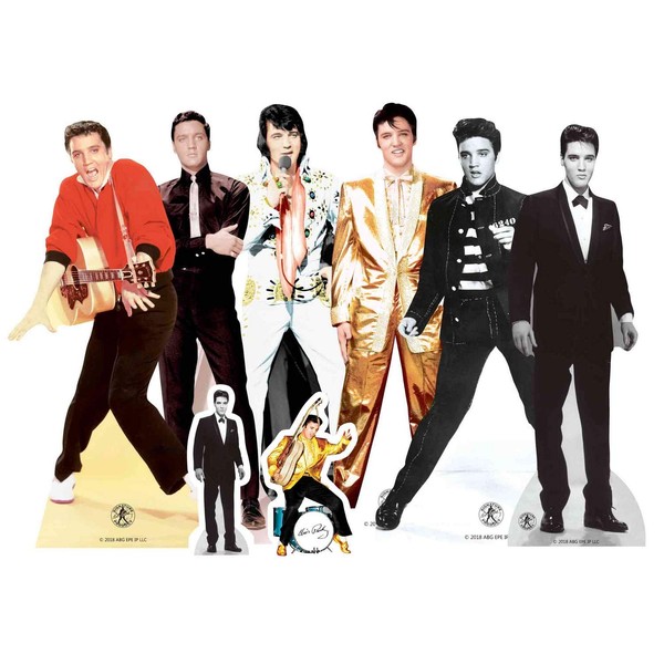STAR CUTOUTS Fun Pack Ltd TT06 Presley Small Cardboard Cutouts Elvis Party Decorations for Fans, Crafting and Collectors Official Product, Table Tops