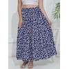 BERYDRESS Women's Casual Maxi Floral Skirts with Deep Pockets Elegant