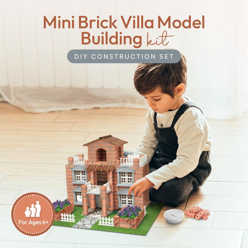 Generisch DIY Mini Brick House Construction Set for Kids -
