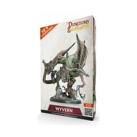 Dungeons & Lasers: Wyvern - 1 Miniature with Scenic Base - DND Figurine for Tabletop RPG Games 5E Compatible - Large Scale Unpainted and Unassembled - Ages 14+