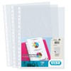 Elba, 100 x A4 Clear Plastic Pockets Multi Punched Polypropylene