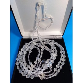 wedding Lazo para boda Lasso para matrimonio de cristal mate y cristal natural Lazo sin imagenes y corazon color plata.