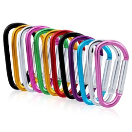 Carabiner Hook D Ring Carabiner Hook Keychain Aluminum Alloy Camping Carabiner Small Keychain Non Lockable for Camping Hiking Travel Fishing Backpack 13
