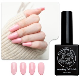 Sun&Beam Nails One-Step Gel Nail 3 in 1 | Base Top, No Sanding Required, UV and LED Compatible, Easy Off, 0.5 fl oz (15 ml) (#11 Sakuramu)