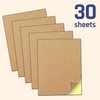 30 Sheets, Kraft Sticker Paper Labels, Laser/Inkjet Printing - Letter