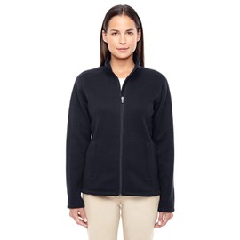 Devon & Jones Ladies' Bristol Full-Zip Sweater Fleece Jacket M BLACK