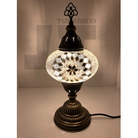 TURAMEX Turkish Mosaic Table Lamps - Handmade Glass Lamps That Reflect The Craftsmanship and Diversity of Orient Culture (GND-ML-3-13)