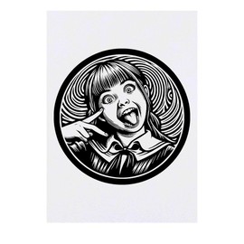 'Funny Girl Selfie Face' Temporary Tattoo - Water Resistant, Skin-Safe, Non-Toxic Transfer (TO00075783)