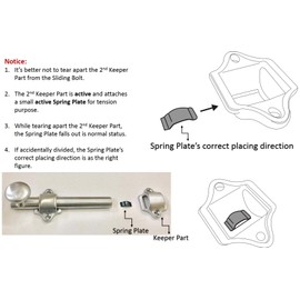 QCAA Solid Brass Dutch Door Bolt, 4", US10B ORB Oil Rubbed Bronze, Made in Taiwan, 1 Pack