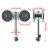 Skelang 2-Pack Box Rail Hnager, Double Wheel Rail Hanging Trolley,