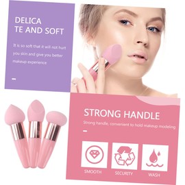 Outanaya 2sets Portable Makeup Sponges Soft Cosmetic Blending Tools for Foundation Concealer Washable Makeup Gadgets Pink Purple Set for Home Salon Use