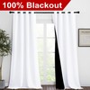 NICETOWN White Blackout Curtains 90 inches Long, Full Light Blocking