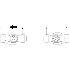 Caltric Rear Drive Shaft Yoke W/U-Joint for Suzuki LT-F500F Quadrunner 500 4X4 2001-2002