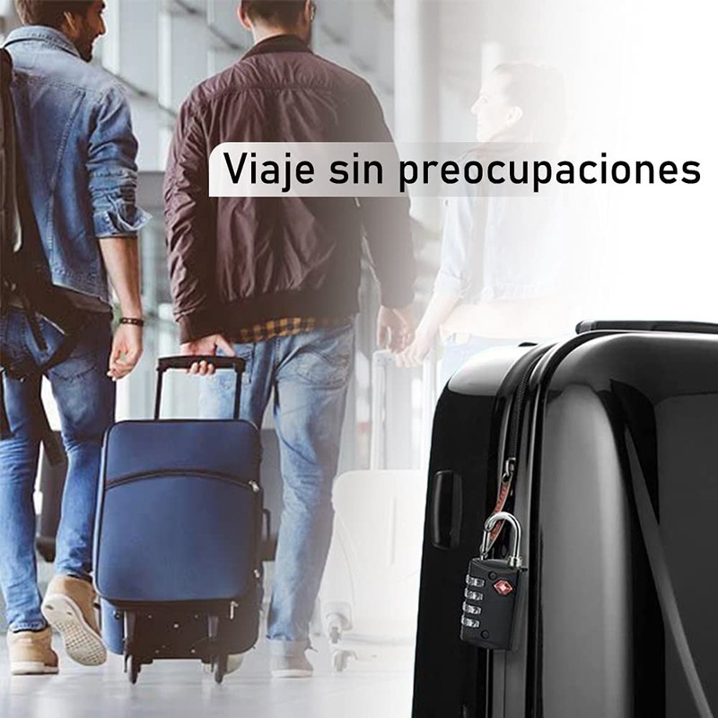 Cerraduras de Equipaje TSA - Candados de Acero Combinados de