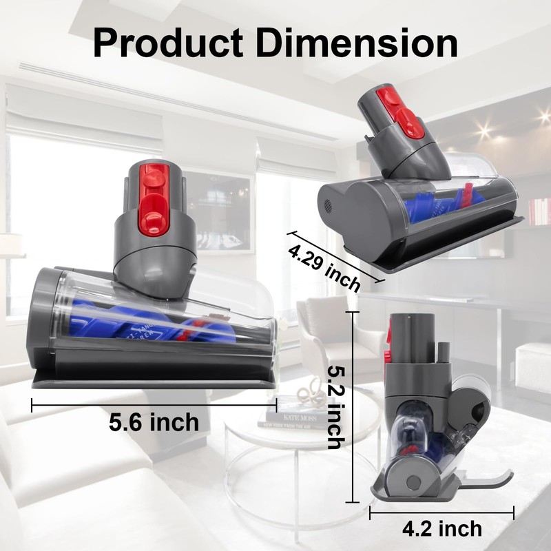 Bolan-Tech Mini Motorized Tool Brush Head for Dyson V7 V8