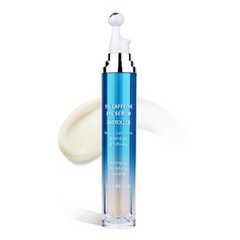 TINYLENS Eye Serum with Caffeine, 3D Cooling Roller for Dark Circles, Puffiness, Fine Lines, Peptide & Hyaluronic Acid Hydrating Under Eye Cream, 0.5 fl oz