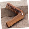 Beavorty Sandalwood Hair Comb Case Portable Comb Folding Design for