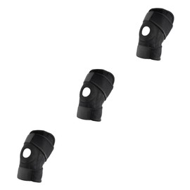 Baluue 3pcs Adjustable Knee Brace Support Sleeve Patella Stabilizer Protector for Arthritis Meniscus Tear Acl Running Basketball Nylon