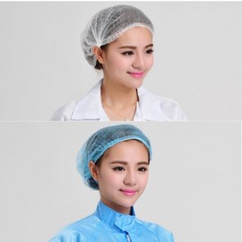 Disposable Non-woven Sanitary Cap 100 Count Blue 3ea