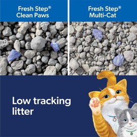Fresh Step Fresh Step Clean Paws Cat Litter with Febreze Freshness, Advanced Multi Cat Low Tracking Clumping Litter, 37 lbs. (2 x 18.5 lb. Box)