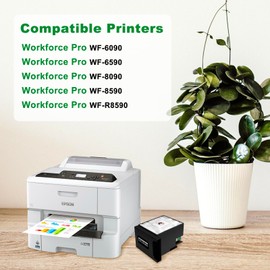 Hallosun T6712 Maintenance Box for Epson Workforce Pro WF-8593 WF-6593WF-6090 WF-6590 WF-8090 WF-8590 WF-R8593 T-6712 Printer