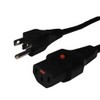 2ft NEMA 5-15P to Locking IEC C13 Power Cable -