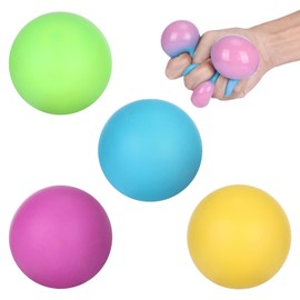 XJLyaya 4 Stücke Stressball, Anti Stress Bälle, Stressball Erwachsene, Antistressball Kinder, Ändert die Farbe Beim Drücken, Geeignet zur Linderung von Angst und Stress und als Geschenk
