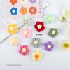 Framendino, 60 Pack Crochet Flower Patches Handmade Flowers Embellishments Cute