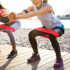 Resistance Bands 3 Sets, 3 Colour Exercise Bands with Non-Slip Design for Hips & Glutes, Diffrent Level Workout Booty Bands for Women and Men,Home Training,Fitness,Yoga (Red Black Blue, X Large)