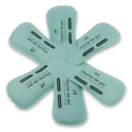 Bivea - Set of 6 Ergonomic Gel Packs for Derivative Bath - Perineal cryotherapy - Hot/Cold Pack - Small Format for The Day, 6 Units