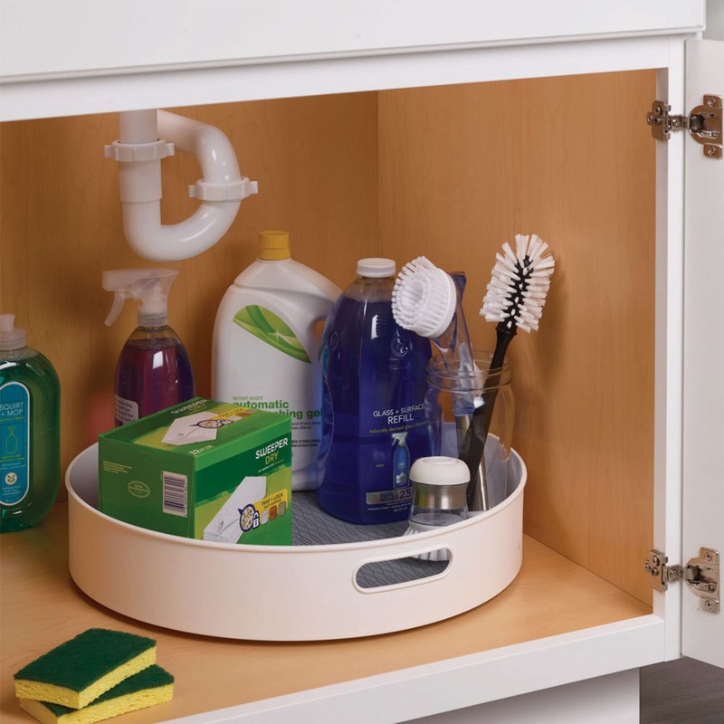 Copco Under-Sink Pantry and Cabinet Organizer, 18-Inch, Revolving Storage Solution,