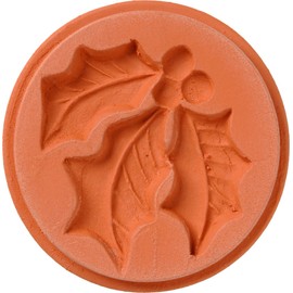 JBK Pottery Terra Cotta Cookie Stamps (Holly)