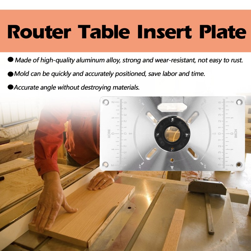 Router Table Insert Plate Aluminum Trimming Machine Engraving Flip Board