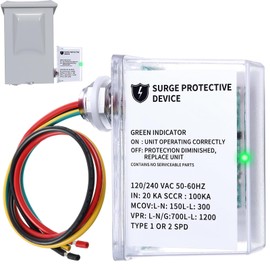 Avenuebool 1pcs 120/240 VAC Universal HVAC Surge Protector Compatible with AG3000, Comprehensive Surge Protection, Three Modes L-G, L-L, L-N Waterproof Housing Protect HVAC Equipment Home Appliances