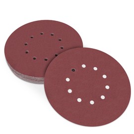 225 mm Velcro Sanding Discs 80 Grit, Pack of 25 Sanding Sheets, 9 Inch Velcro Sandpaper Round Sandpaper Pads for Drywall Sanders with Holes, Giraffe Sander (10 Hole)
