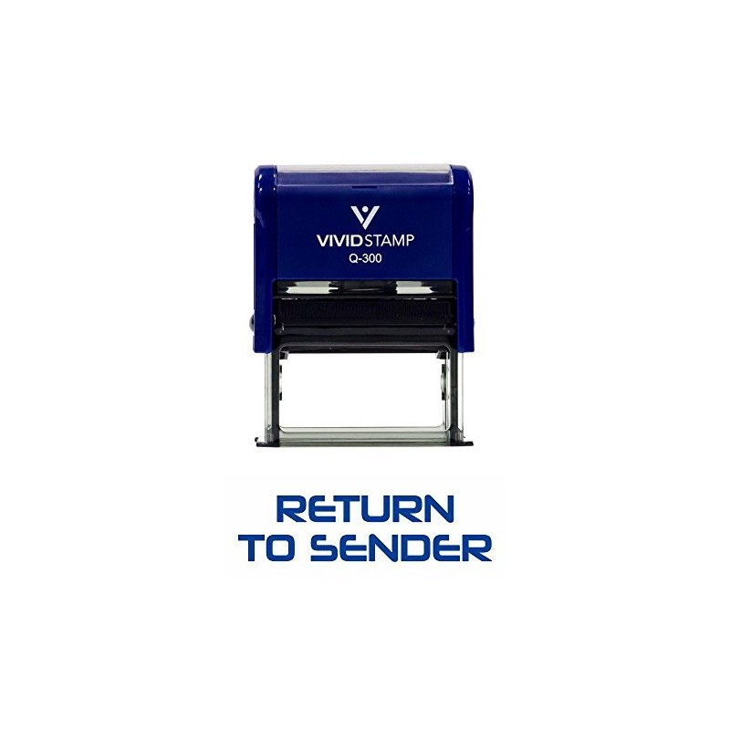 RETURN TO SENDER Office Self-Inking Office Rubber Stamp (Blue) -