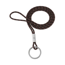 Skipper Nylon / Stainless Steel Pendant Key Chain Necklace, brown, Modern