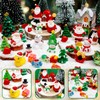 Bbiamsleep 40 Pcs Mini Christmas Figures Christmas Miniature Ornaments Mini