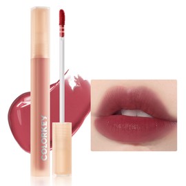 COLORKEY Soft Matte Water Lip Tint, Matte Finishs, Long-Lasting, Moist Fit Without Stickiness, Moisturized, Waterproof, Liquid Lipstick, Nude lip color (R347 Night Rose)