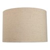 Contemporary and Sleek 12 Inch Taupe Linen Fabric Drum Lamp