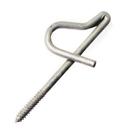 P House Hook 7/32" x 3-3/4” Galvanized Steel Construction, Outdoor Drop Hardware for bailwire Claps, Wire Grips, and Messenger Wraps (1 Pack)