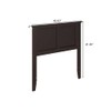AFI, Madison Twin Solid Wood Panel Headboard, Espresso