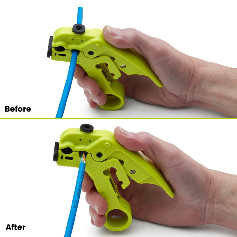 trueCABLE Wire Stripping and Cutting Tool for UTP, FTP, STP,