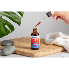Vitamina B12 Líquida Sublingual Bioganic | Suplemento Alimenticio | 60 ml | Sabor Arándano | 240 Porciones