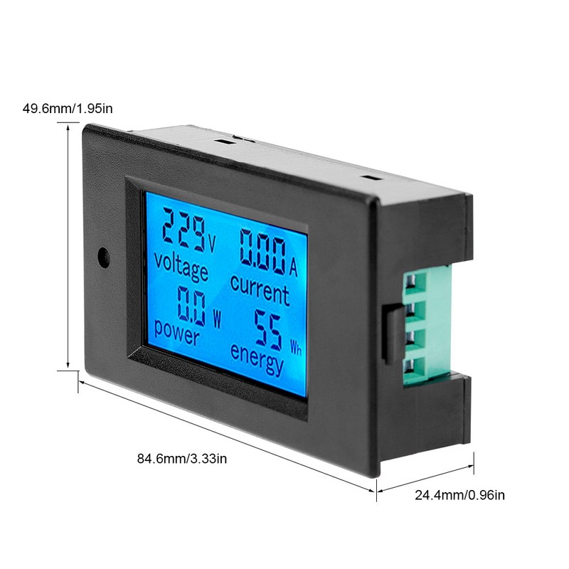 100A AC 80~260V Digital Power Meter Monitor Voltage KWh Watt