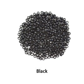 200 Pcs 2.5mm Nano Beads Micro Links Copper Nano Rings Beads Hair Beads for Hair Extensions (Black)