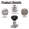 Napredak Needle Valve, Male 1/4 NPT Ports, Stainless Steel Body,