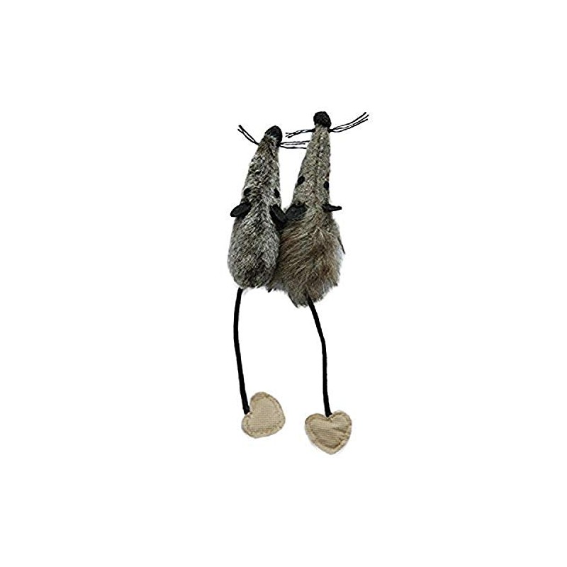 Rosewood Jolly Moggy Silvervine Mice, Cat Toys, Set of 2