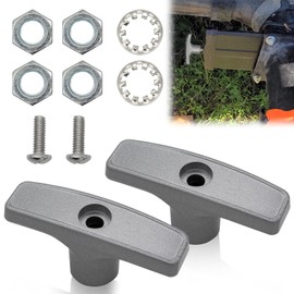 2 Pack RV Waste Valve Handle Replacement set for Waste Valve Extension Rod, Camper Sewer Tank Dump Release Valve RV Parts Tank Hose Handle with 4 Nuts 2 Screws 2 Gasket