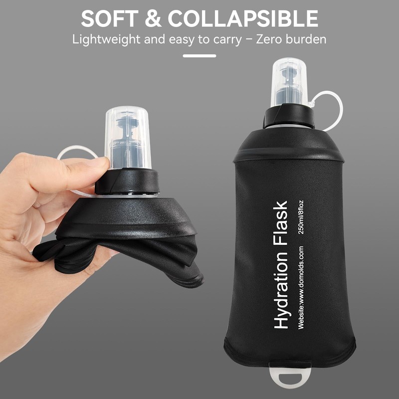 CXWLJL 250ml Soft Flask Soft Water Bottle for Running, Hiking,